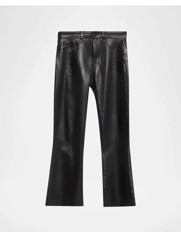 High-rise Coated Crop Jeans