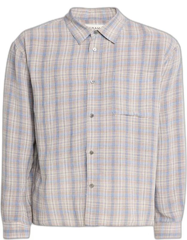 Relaxed Fit Plaid Button-down Shirt