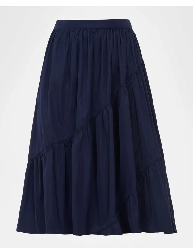 Featherweight Taffeta Midi Skirt