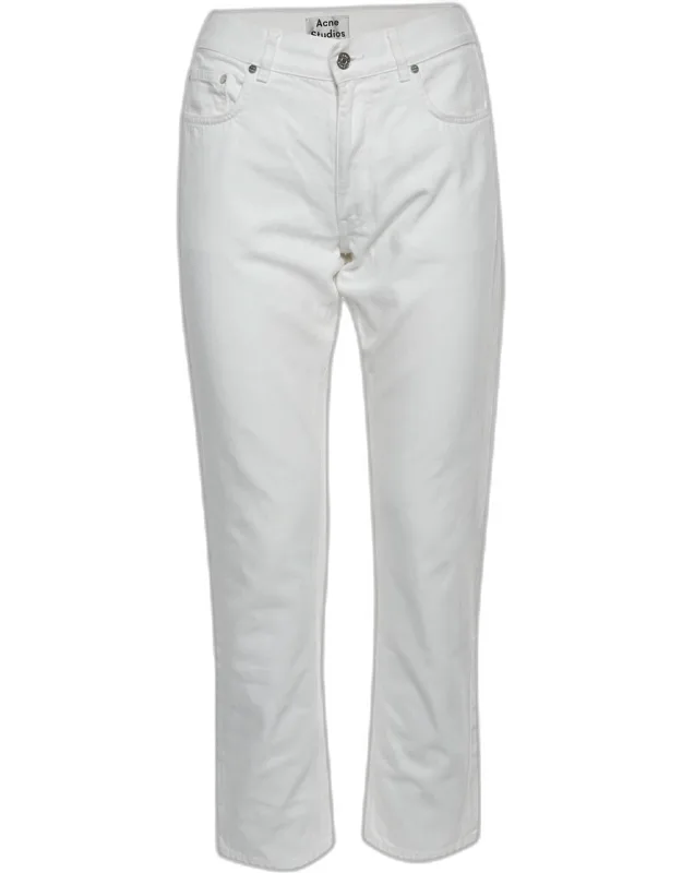 White Denim Straight Leg Jeans