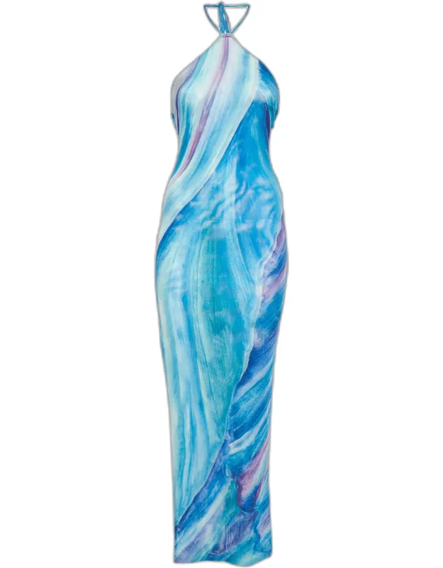 Jersey Halter Neck Dress