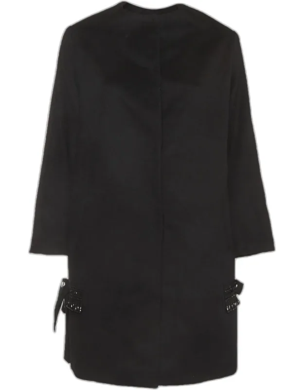 Wool Beaded Mid Length Coat
