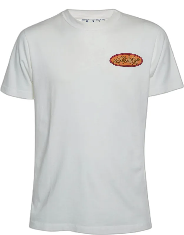 Adam Is Eve Print Cotton Knit Crewneck T-shirt