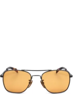 Square Amber-tinted Sunglasses
