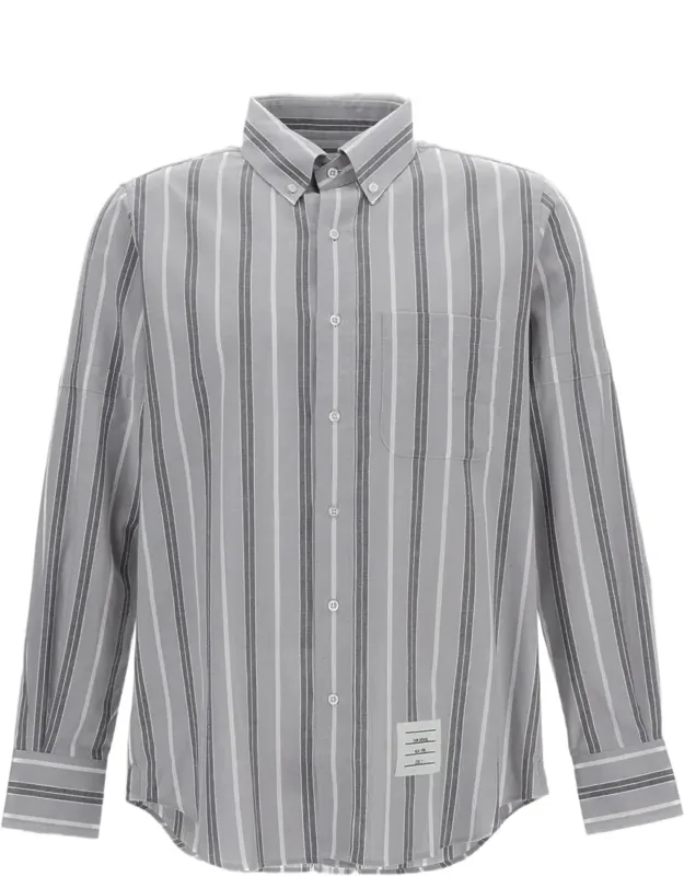 Relaxed Fit Striped Cotton Shirt
