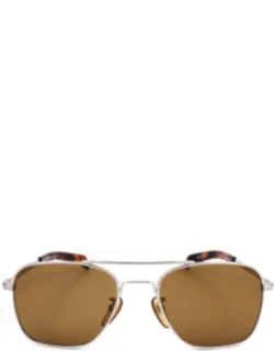 Tortoiseshell-tipped Metal Frame Sunglasses
