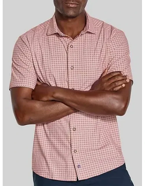 Regular Fit Motion Short Sleeve Print Knit Shirt
