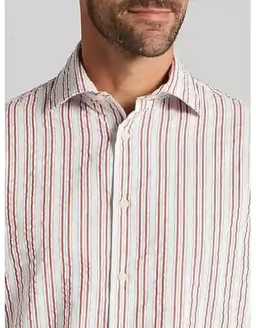 Classic Fit Cotton Blend Short Sleeve Button Up Shirt