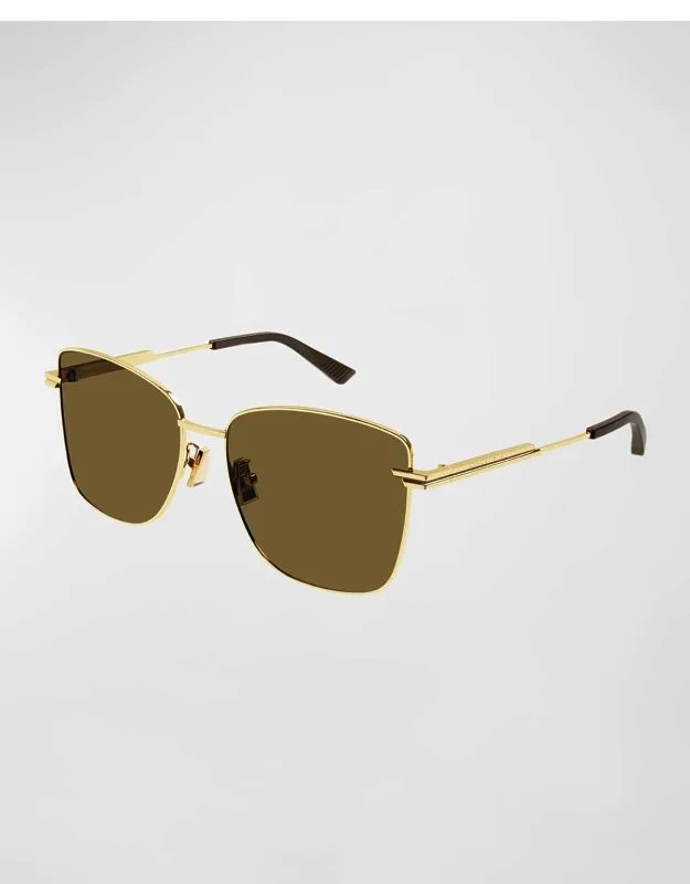 Engraved Logo Square Metal Sunglass