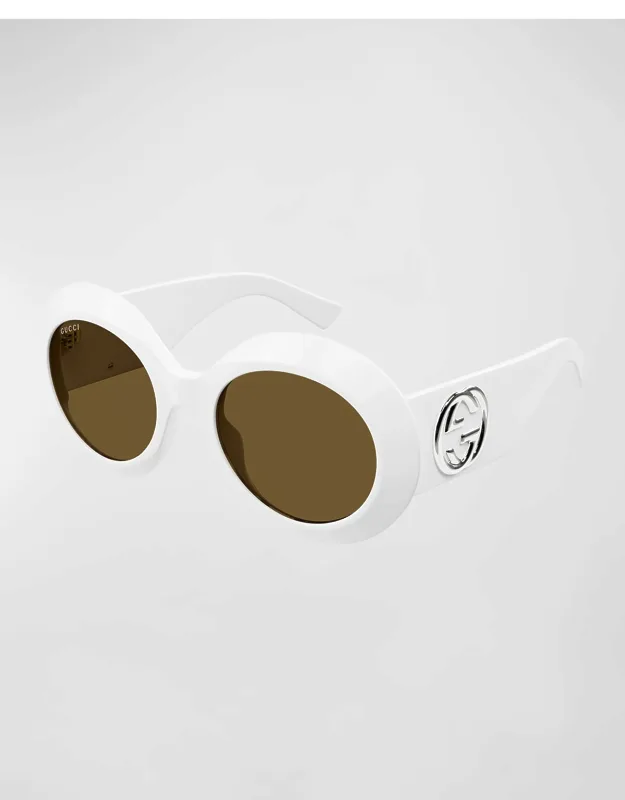 Beveled Acetate Round Sunglass