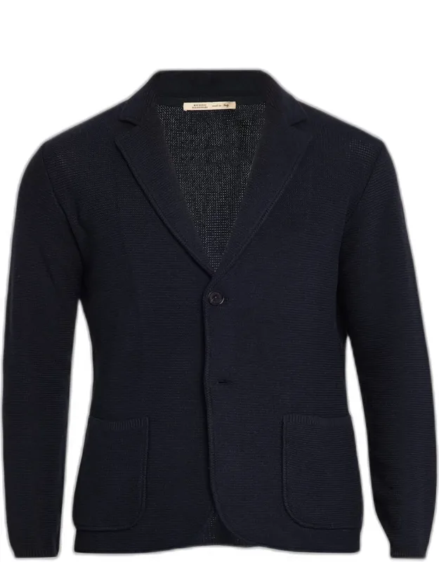 Silk-cotton Summer Stitch Knit Blazer