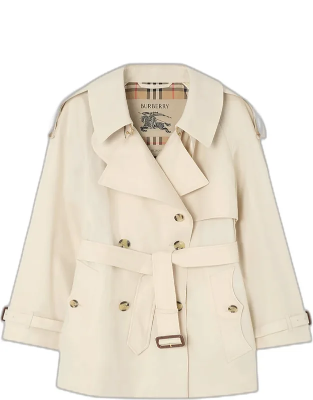 Tropical Gabardine Short Trench Coat