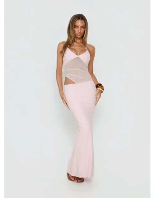 Afinity Sheer V Neck Maxi Dress