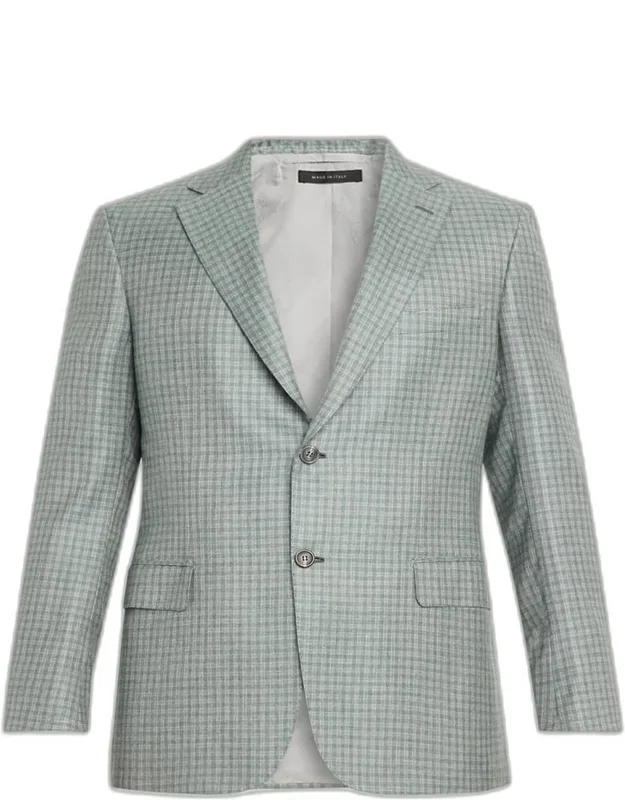 Ravello Cashmere-silk Check Blazer