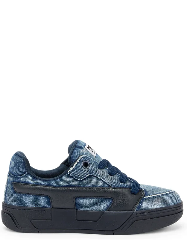 S-d-ollie Sneakers In Washed Frayed Denim
