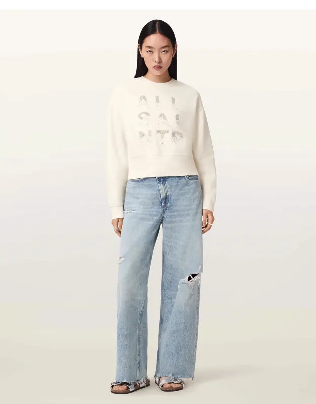 Embellished Cropped Sweatshirt