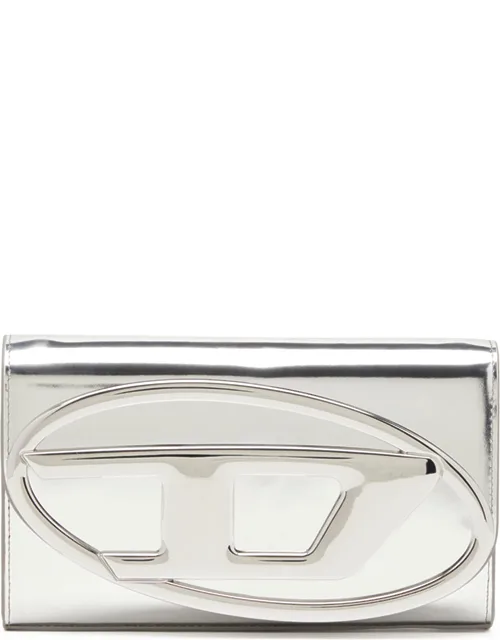 Wallet Bag In Mirrored Leather With Strap