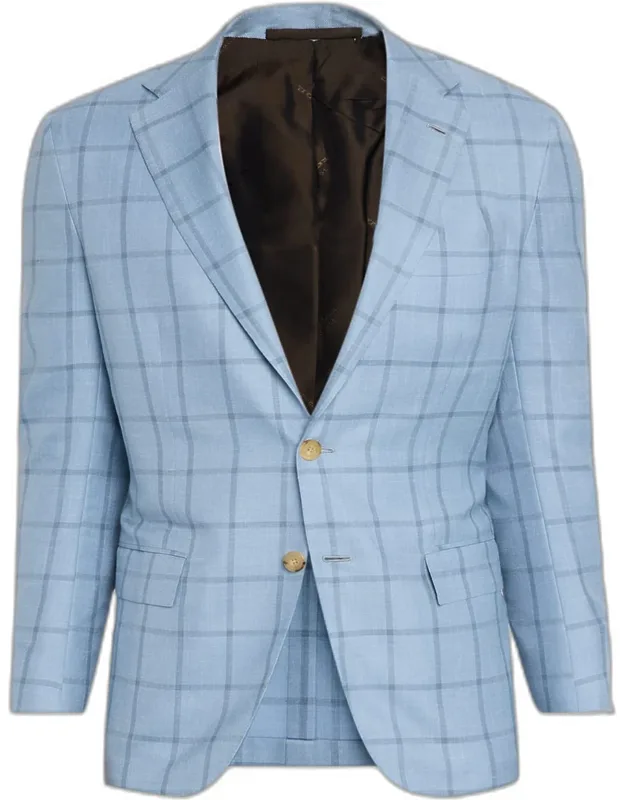 Windowpane Check Cashmere Sport Coat