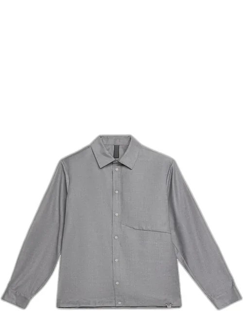 New Gate Invisible-zip Snap-front Shirt