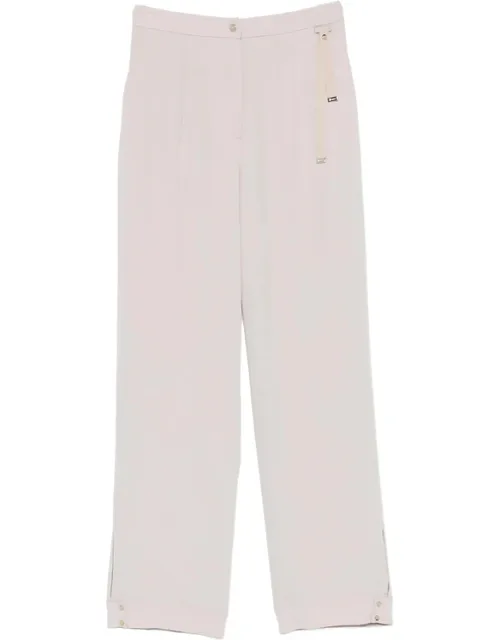 Grosgrain-detail Slit-hem Trousers