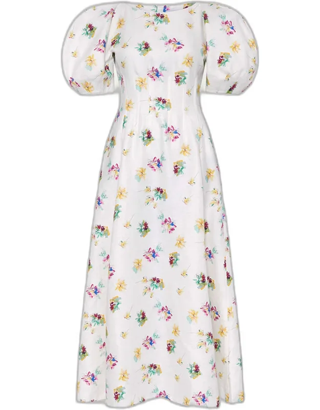 Ranya Puff-sleeve Maxi Dress