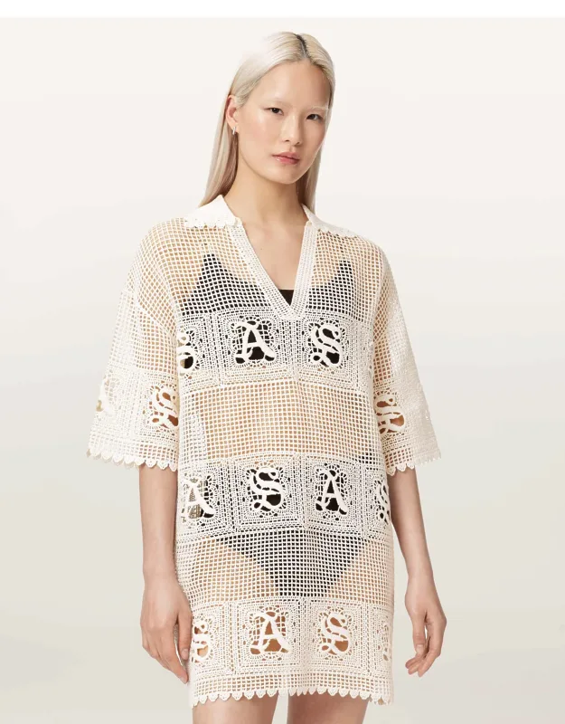 Open Knit Mini Dress