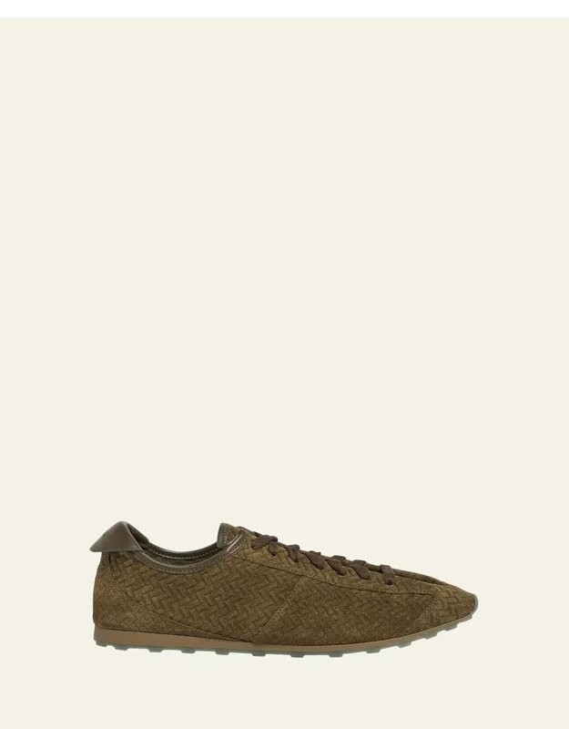 Tennis Embossed Suede Low-top Sneakers
