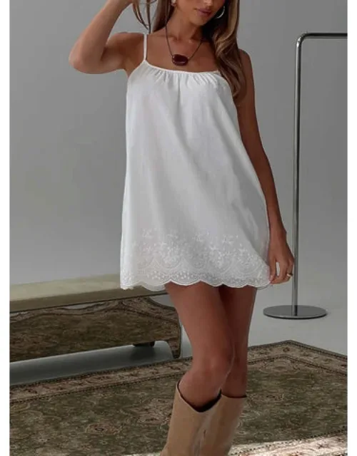 Embroidered Mini Dress