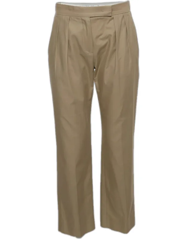 Cotton Twill Wide Leg Trousers