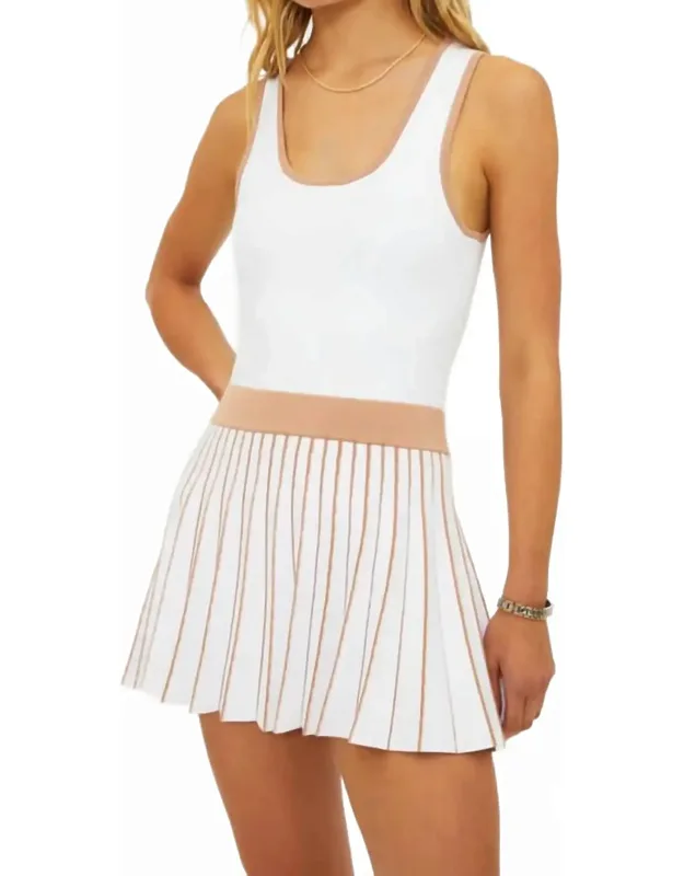 Pleated Knit Dress