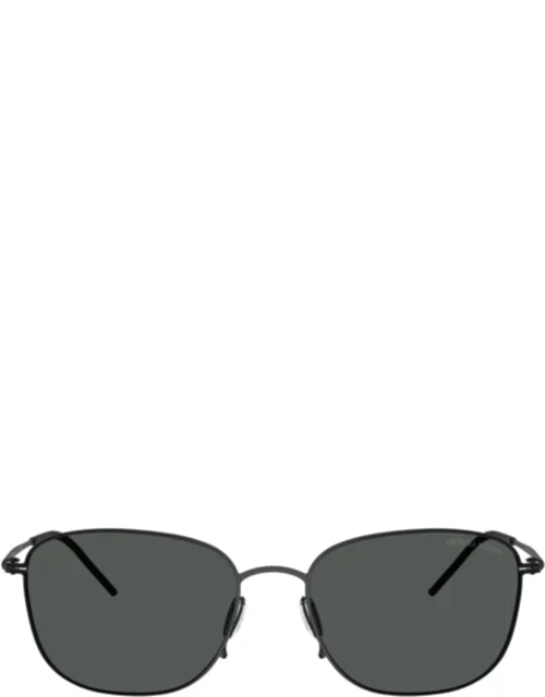 Rectangular Metal Frame Sunglasses With Adjustable Nose Pads
