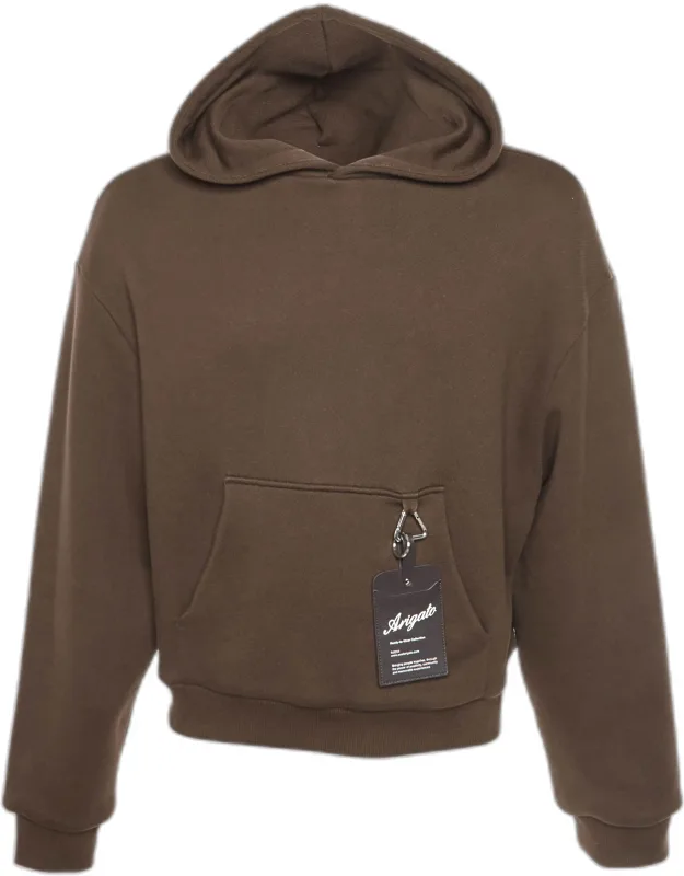 Logo Embroidered Cotton Knit Hoodie