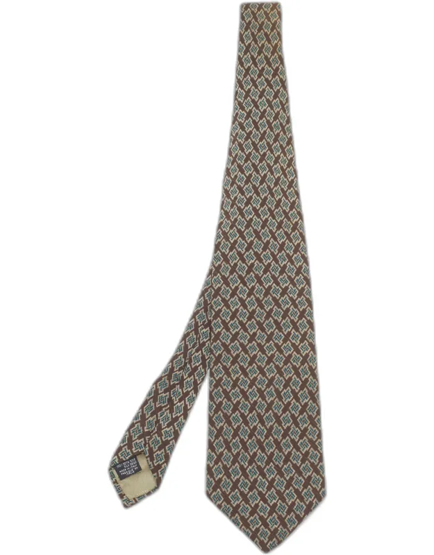 Geometric Jacquard Silk Traditional Tie