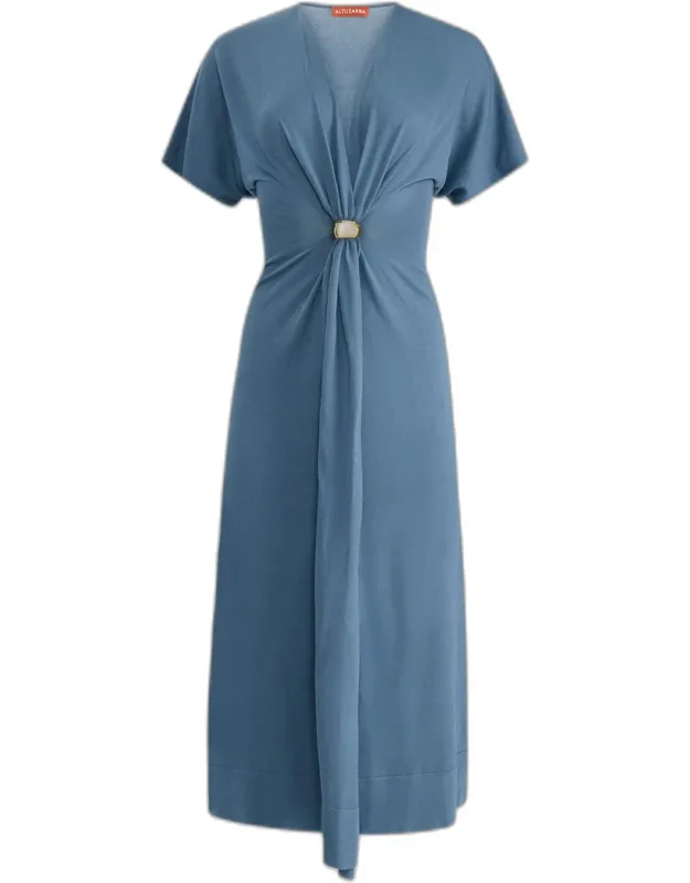 Gathered Ring Ankle Dress