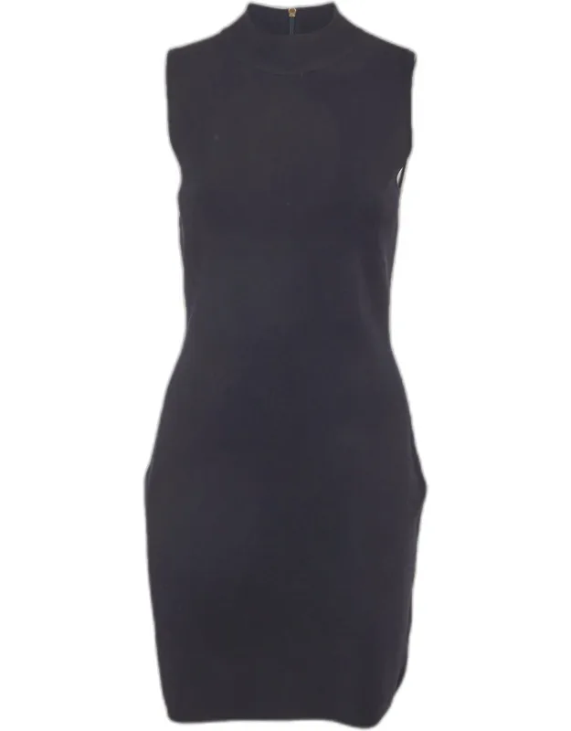 Stretch Knit Mock Neck Mini Dress
