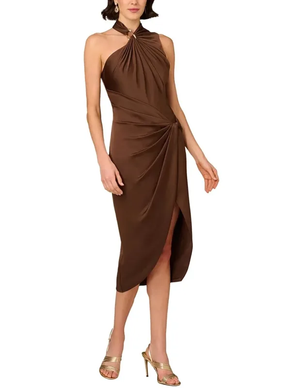 Solid Midi Dress