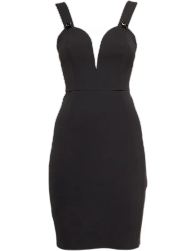 Stretch Crepe Sheath Mini Dress