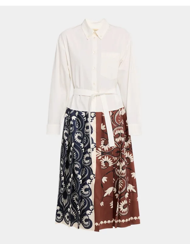 Pleated Midi Shirtdress
