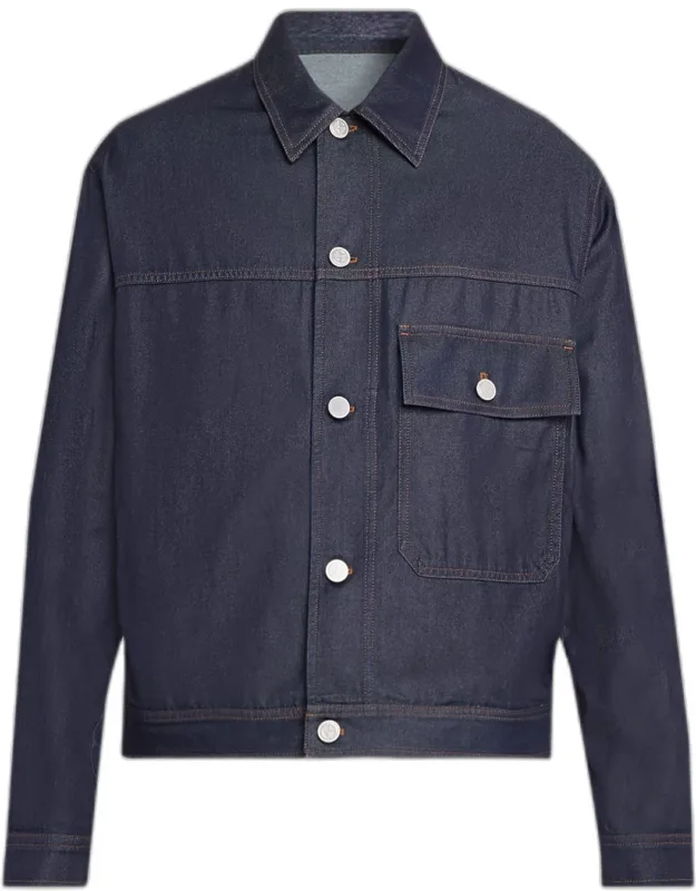 Flap-pocket Denim Shirt Jacket