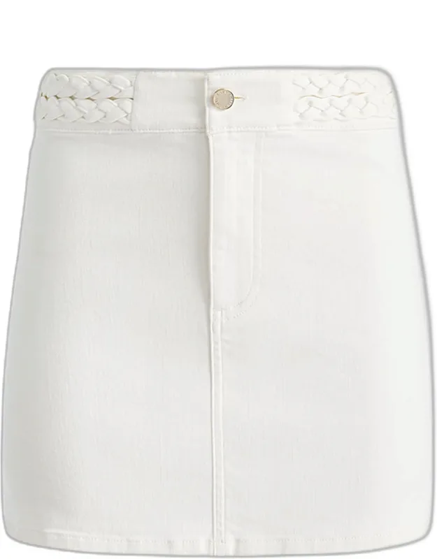 Braided Waistband Mini Skirt