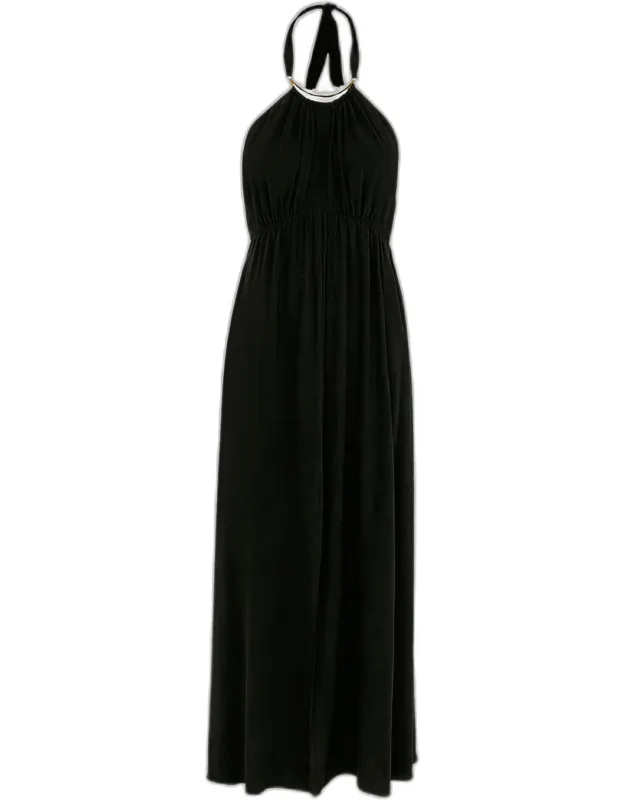 Long Halter Dress Coverup
