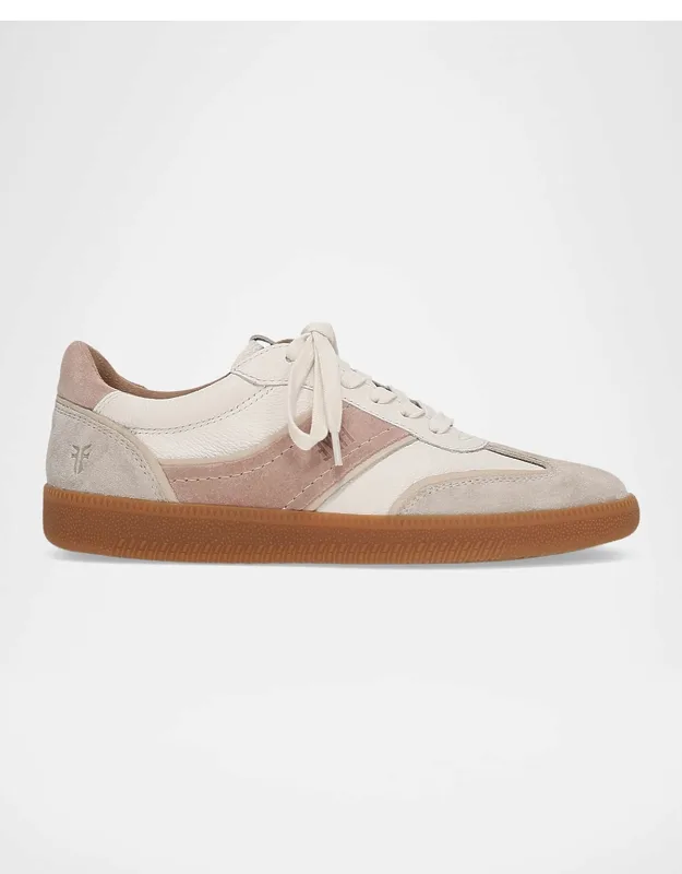 Mixed Leather Low-top Sneakers