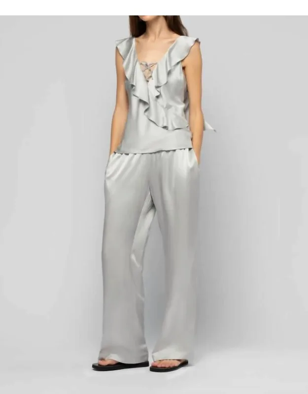Silk Wide Leg Pants