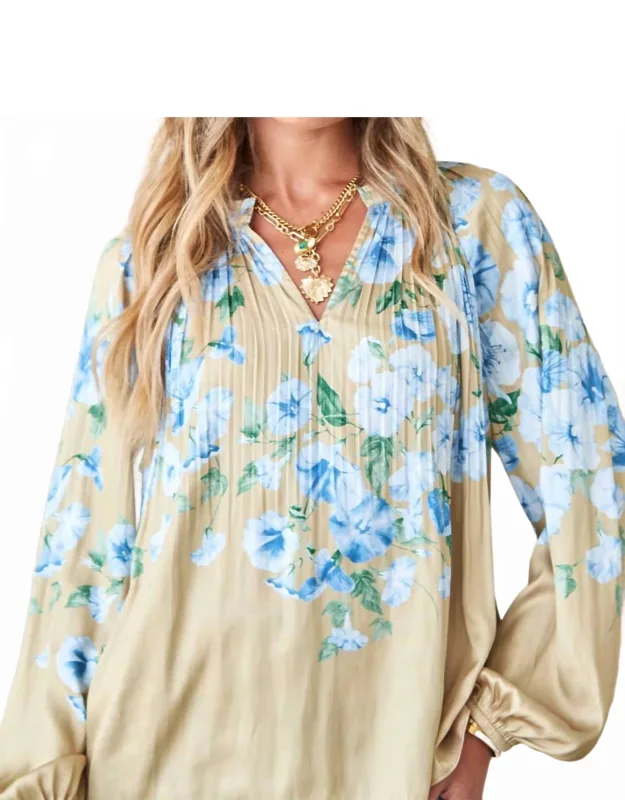 Floral Pleated Blouse