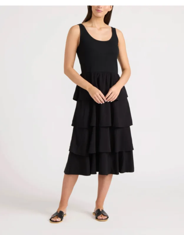 Knit Tank Top Tiered Dress