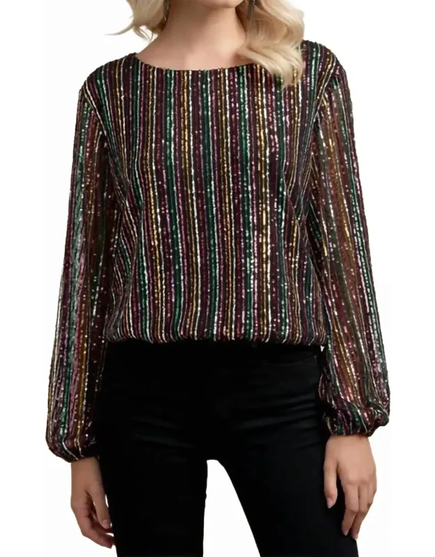 Bad Mama Jama Blouse In Sequin