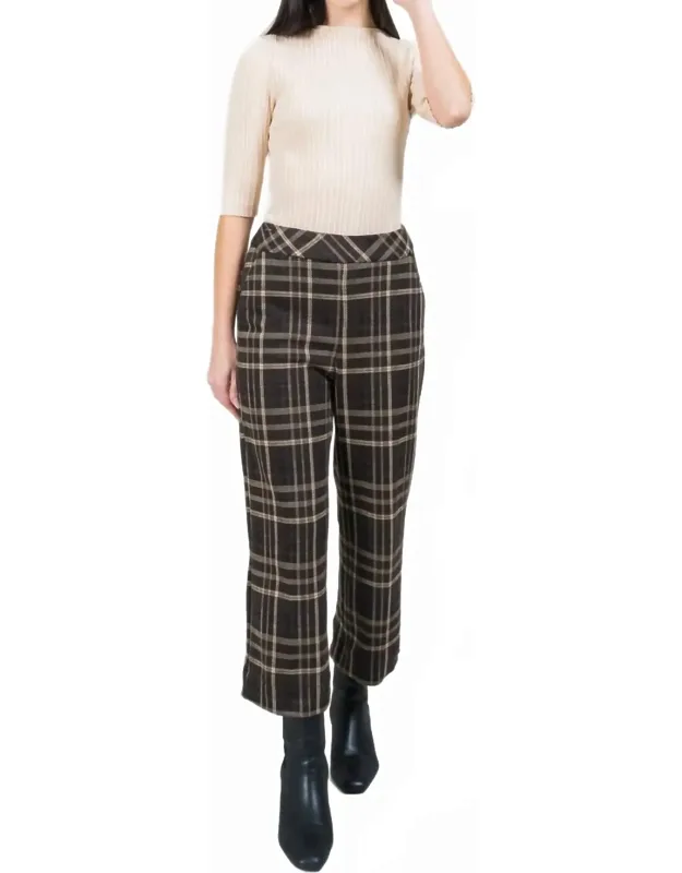 Plaid Wide Crop Pants