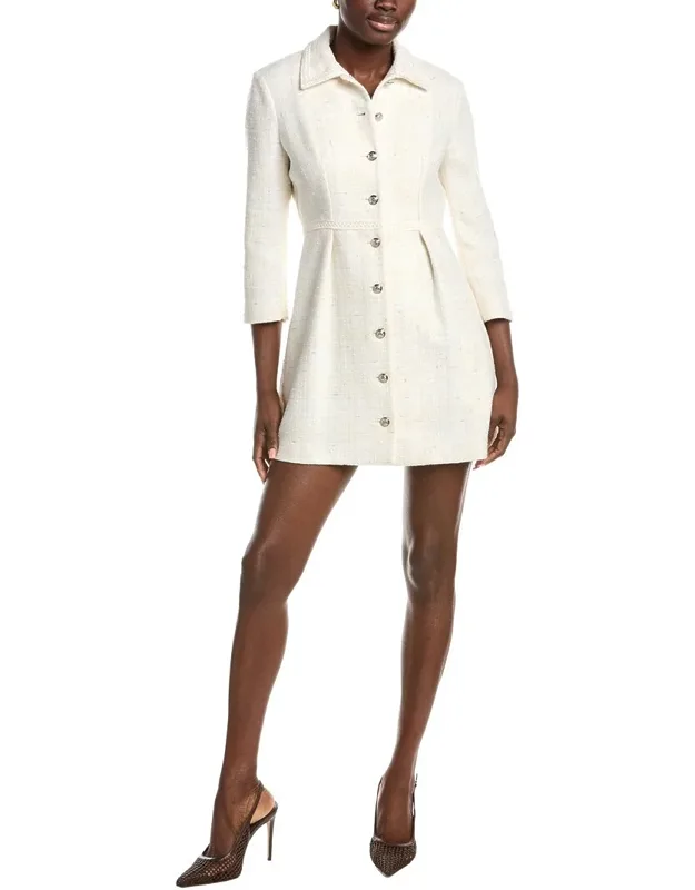 Tweed Wool-blend Coat Dress