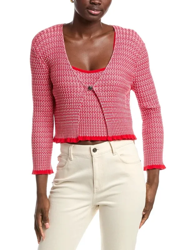 2-in-1 Clasp Front Sweater