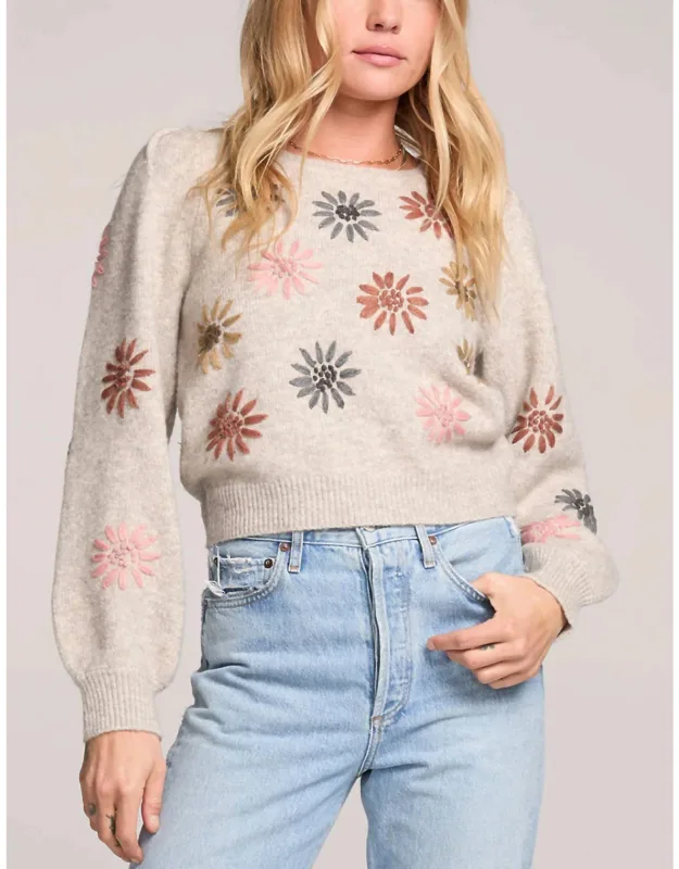 Floral Long Sleeve Sweater